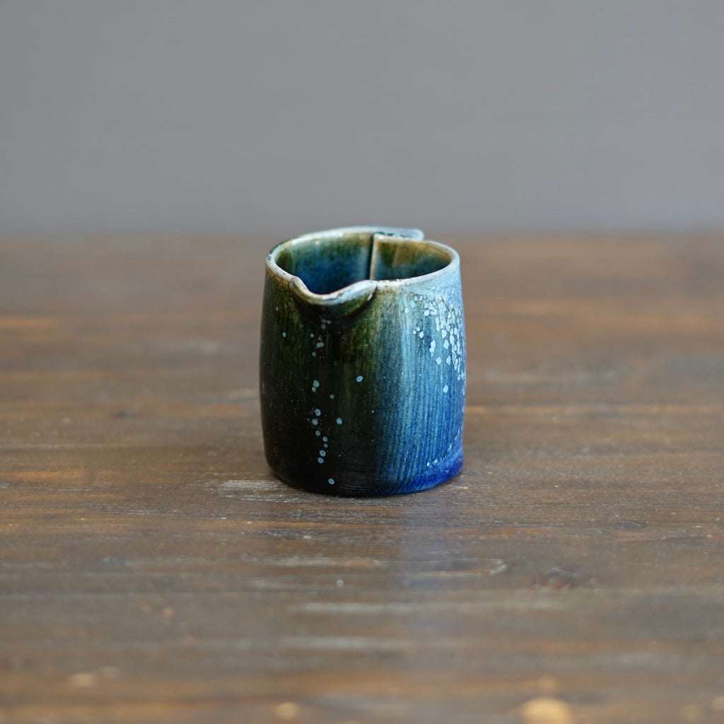 Blue Tenmoku Creamer #KY172E