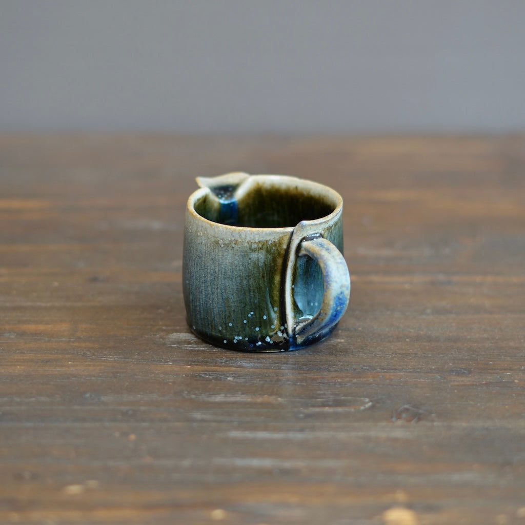 Blue Tenmoku Creamer #KY172G