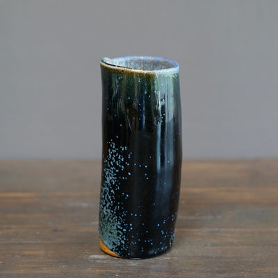 Wraps Blue Tenmoku Flower Vase #KY175