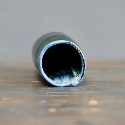 Wraps Blue Tenmoku Flower Vase #KY175