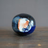 Blue Tenmoku Seed Pod Flower Vase #KY177C