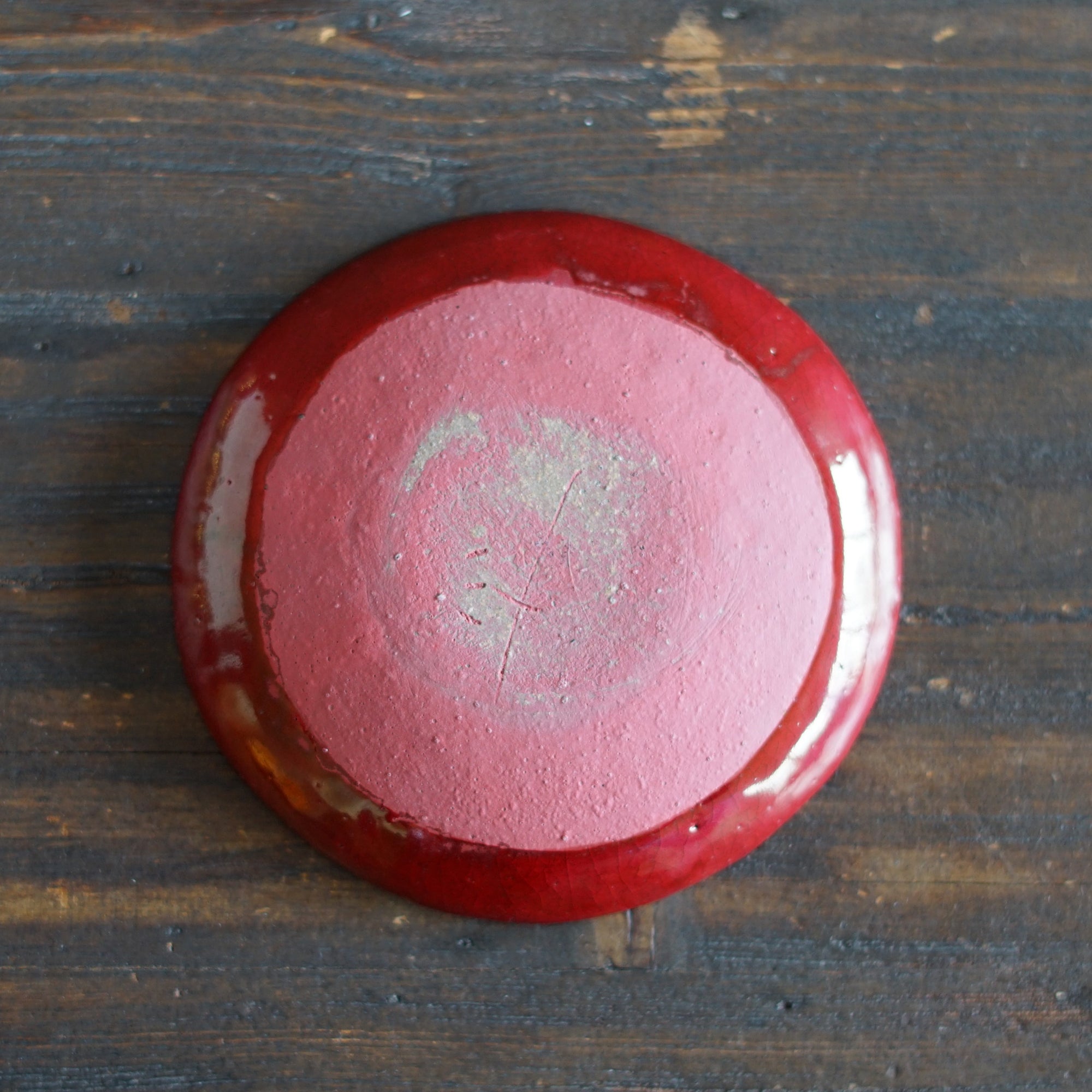 Small Red Plate #HT493C