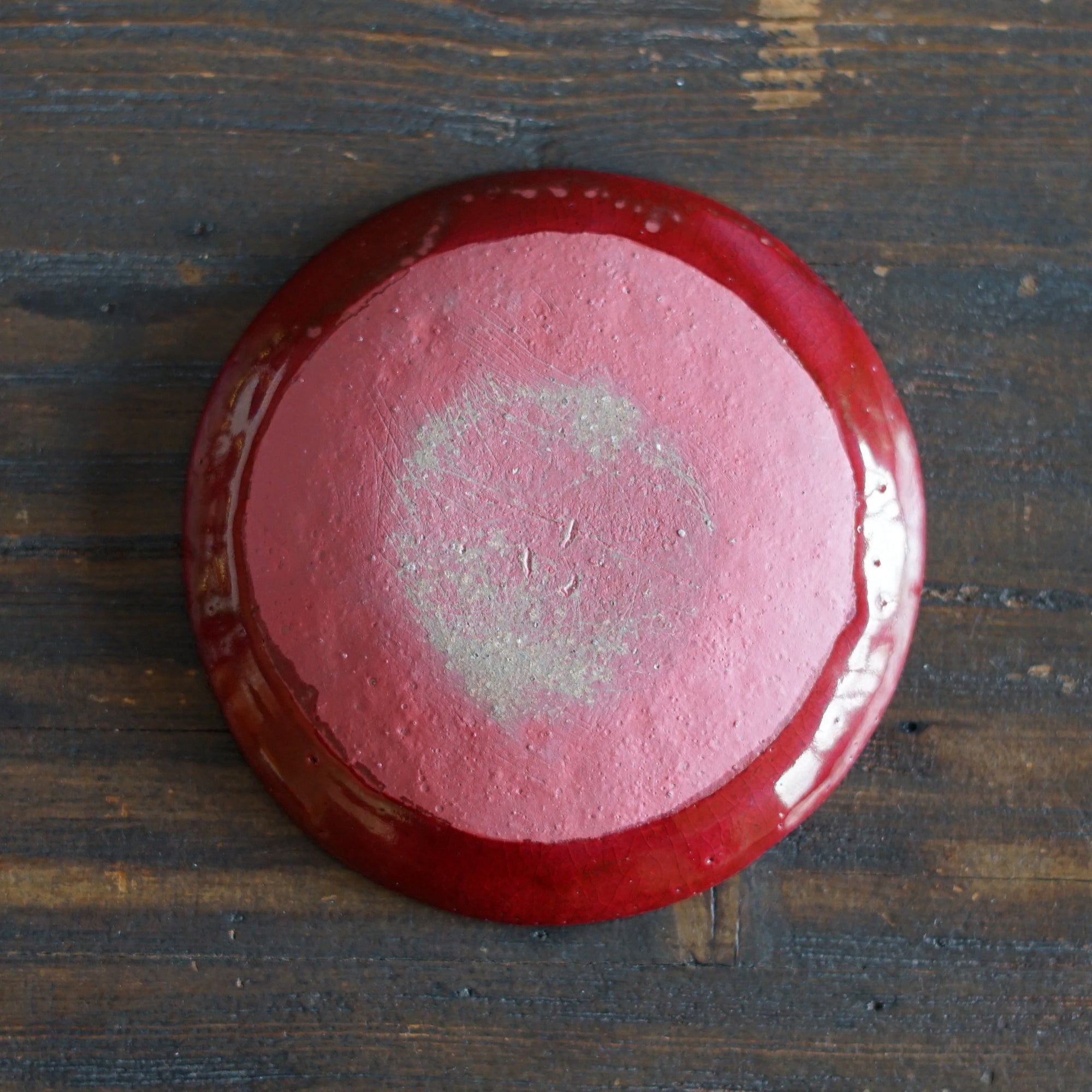 Small Red Plate #HT493D