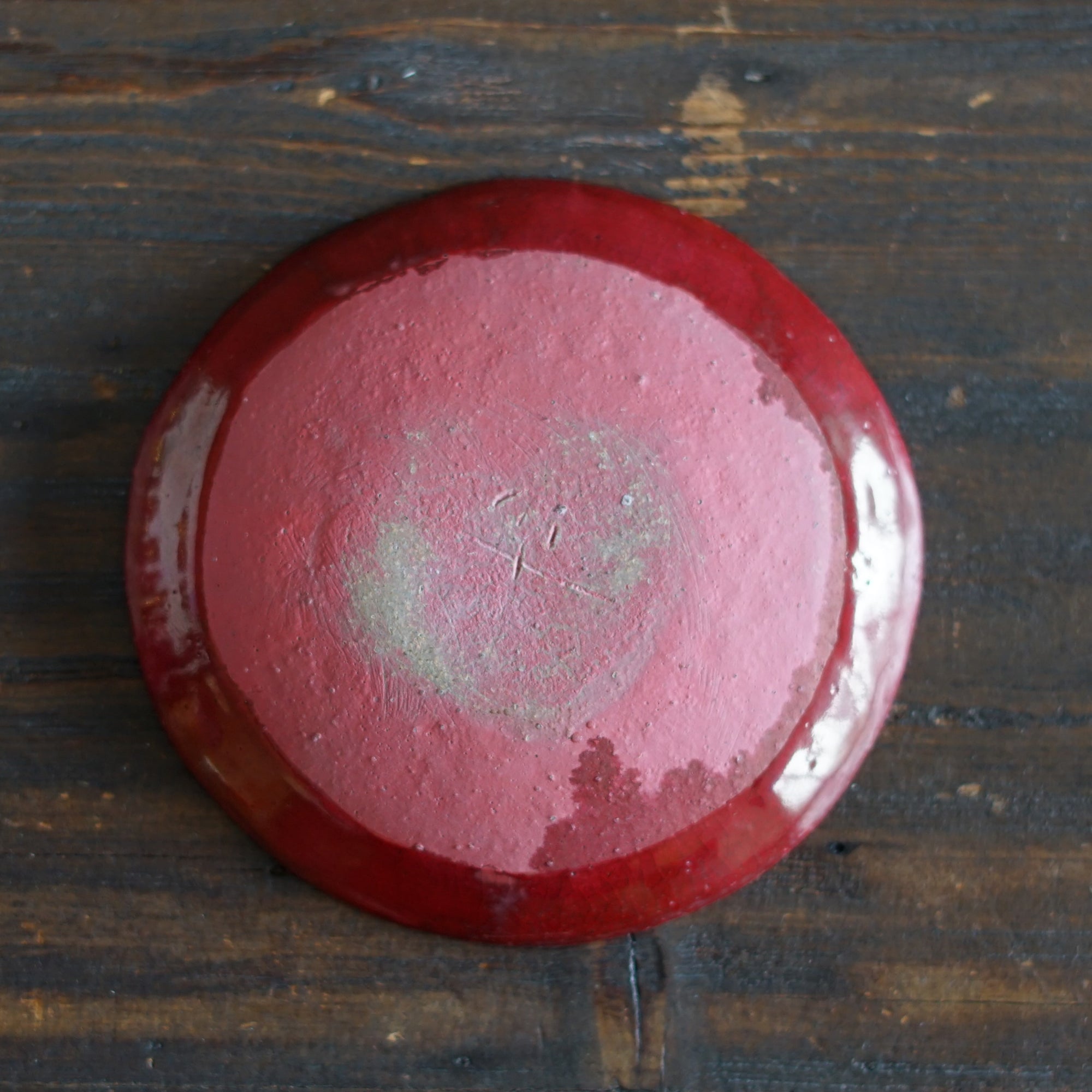 Small Red Plate #HT493F