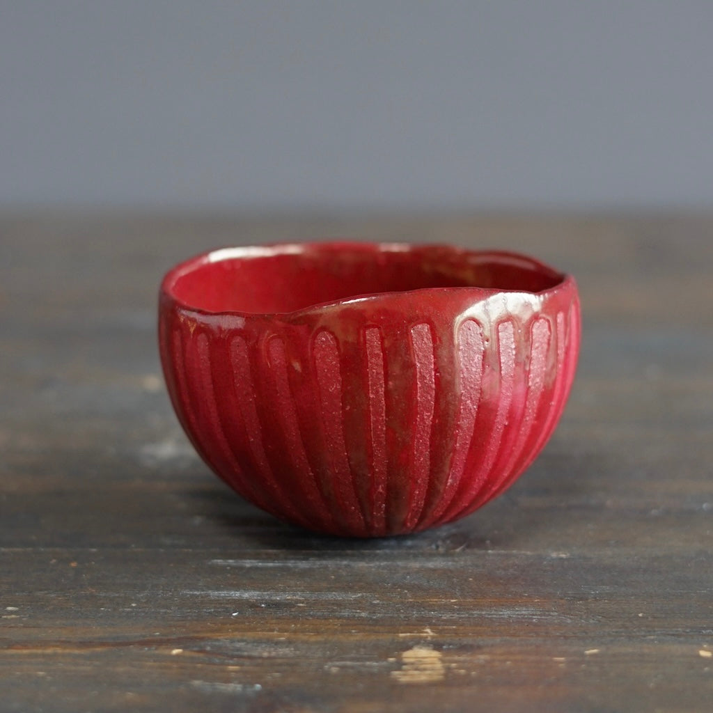 Red Round Bowl #HT496