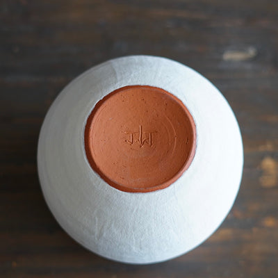 White / Orange Dino Vase #JT429A