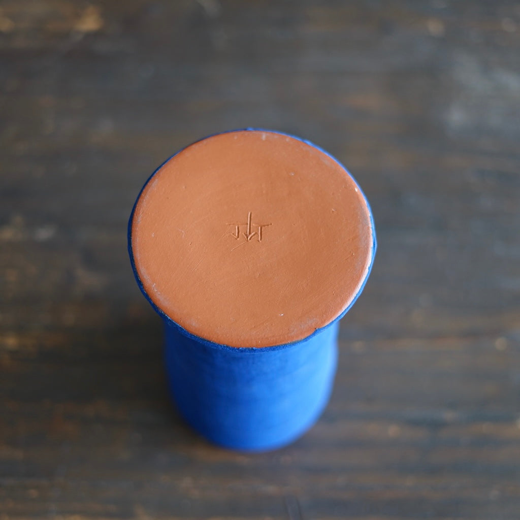 Blue / Red Column Flower Vase #JT434E