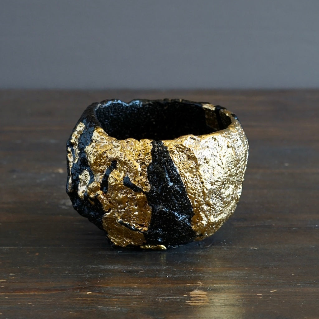 Gilded Earth Tea Ceremony Bowl #HT489