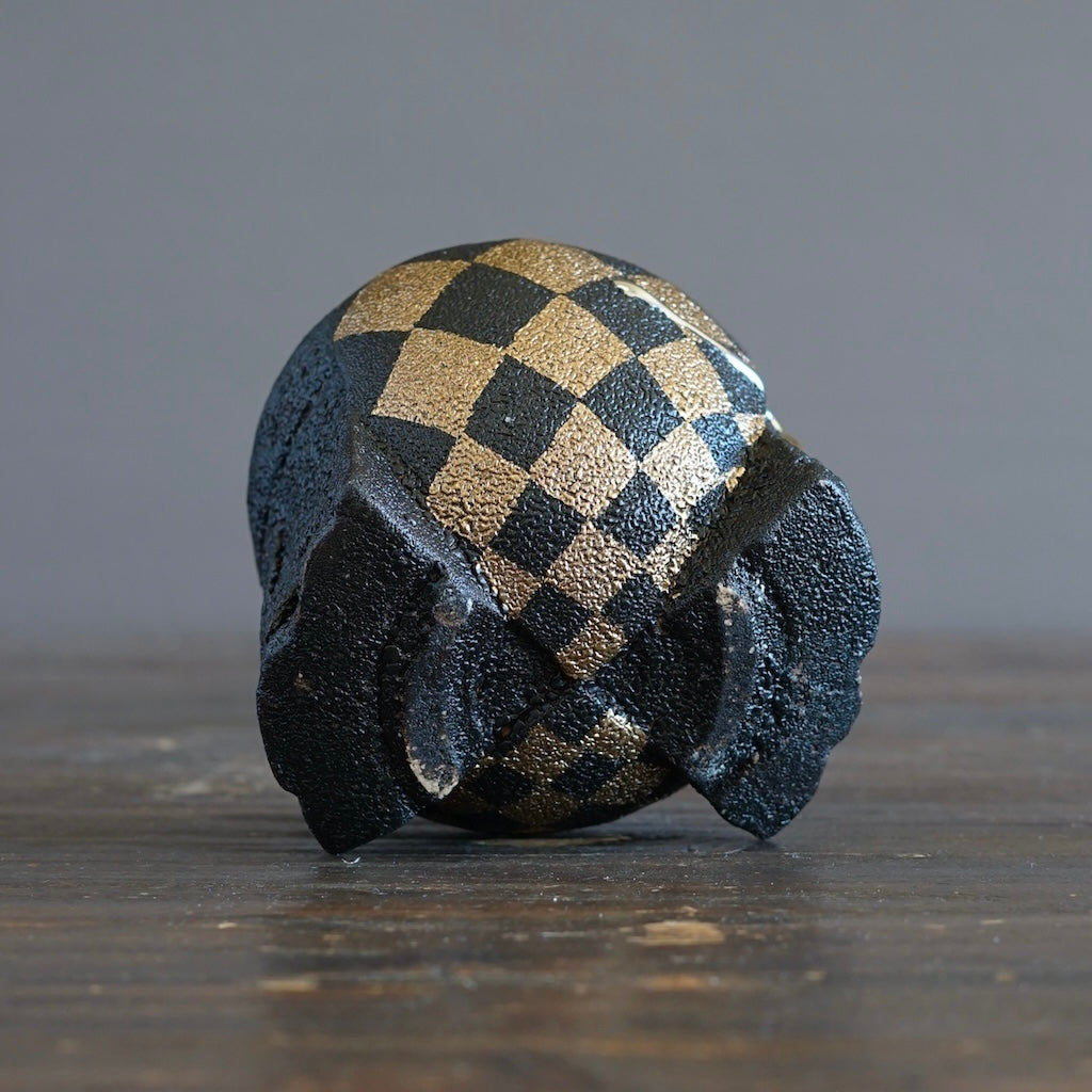 Half and Half Gilded Earth Tea Ceremony Bowl #HT490