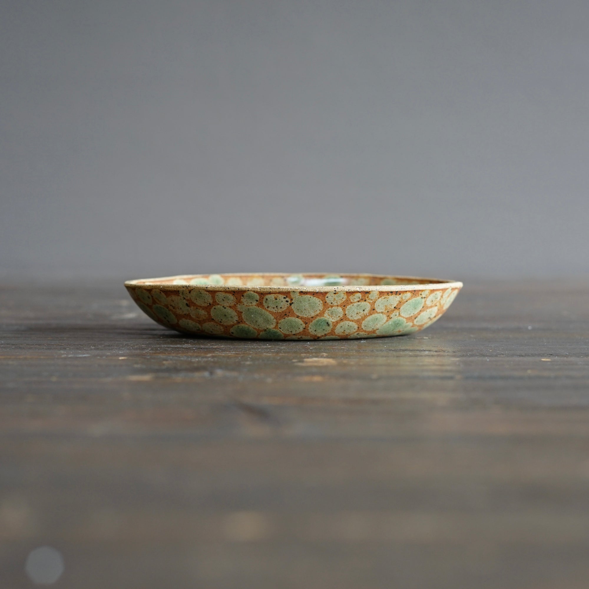 Brown Dots Small Oval Dish #LK895B