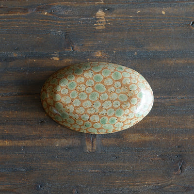 Brown Dots Small Oval Dish #LK895B