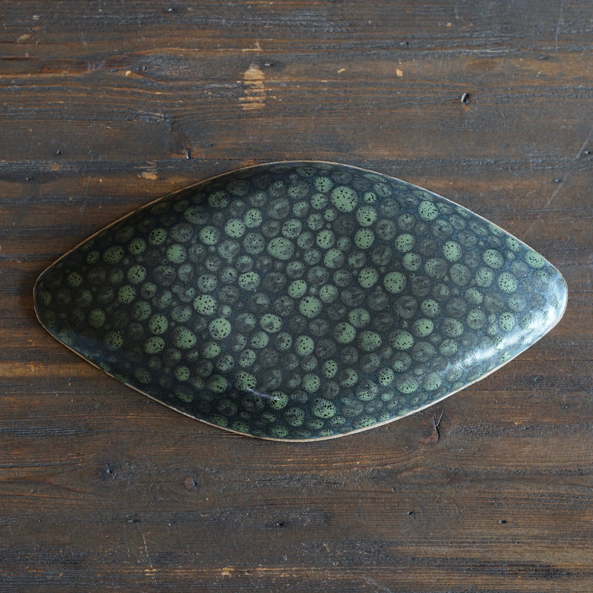 Dark Green Dots Diamond Plate #LK894B