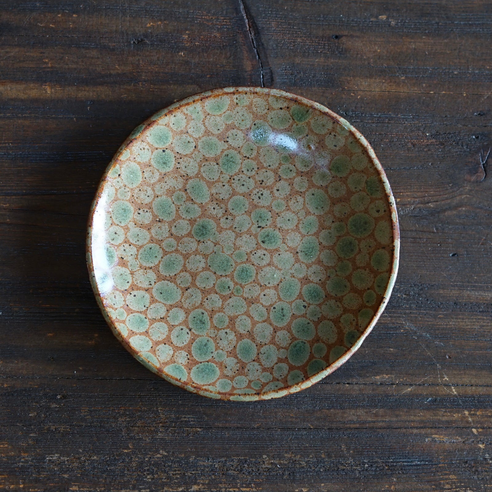 Green Dots Small Plate #LK891A