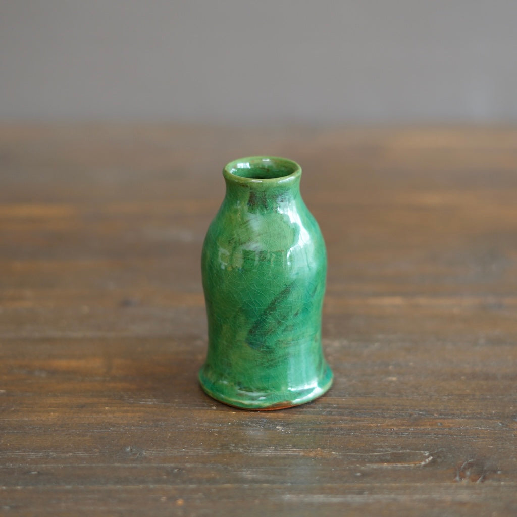 Gloss Emerald / Chocolate Mini Bottle Vase #JT402B