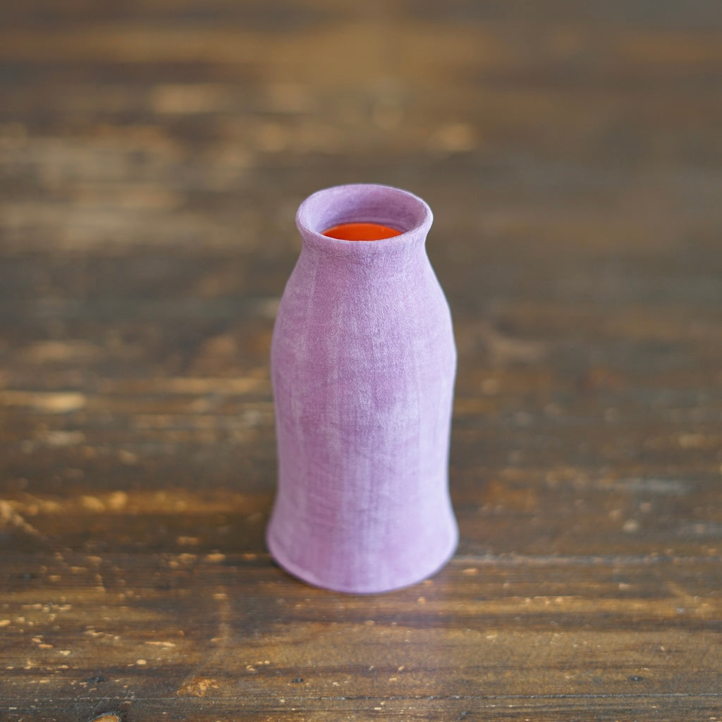 Lavender / Orange Bottle Vase #JT400B