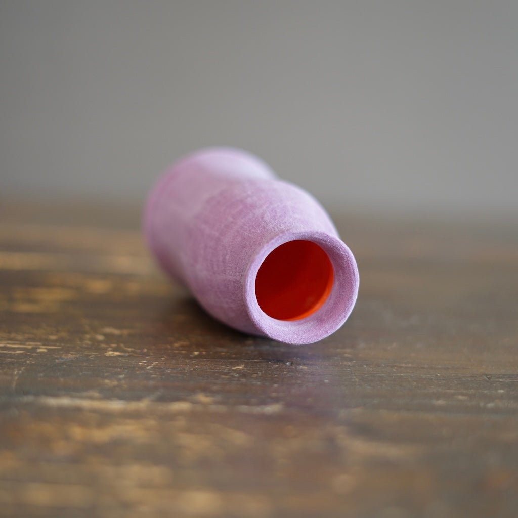 Lavender / Orange Bottle Vase #JT400B