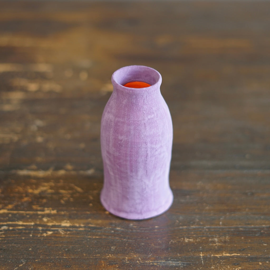 Lavender / Orange Bottle Vase #JT400C