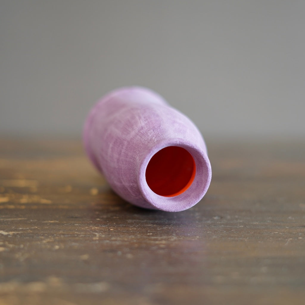 Lavender / Orange Bottle Vase #JT400C