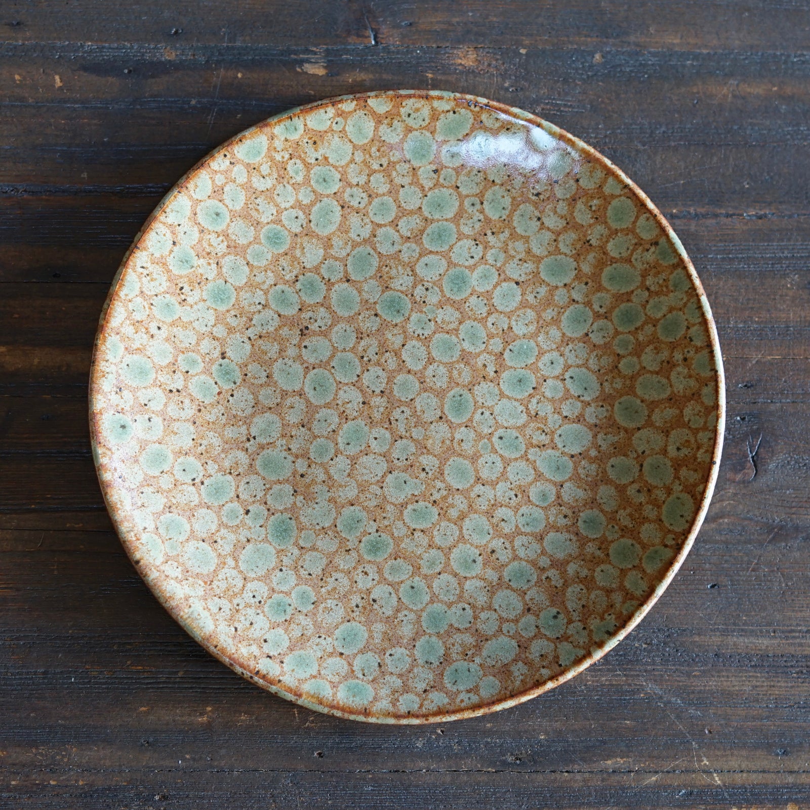 Green Dots Plate #LK890B