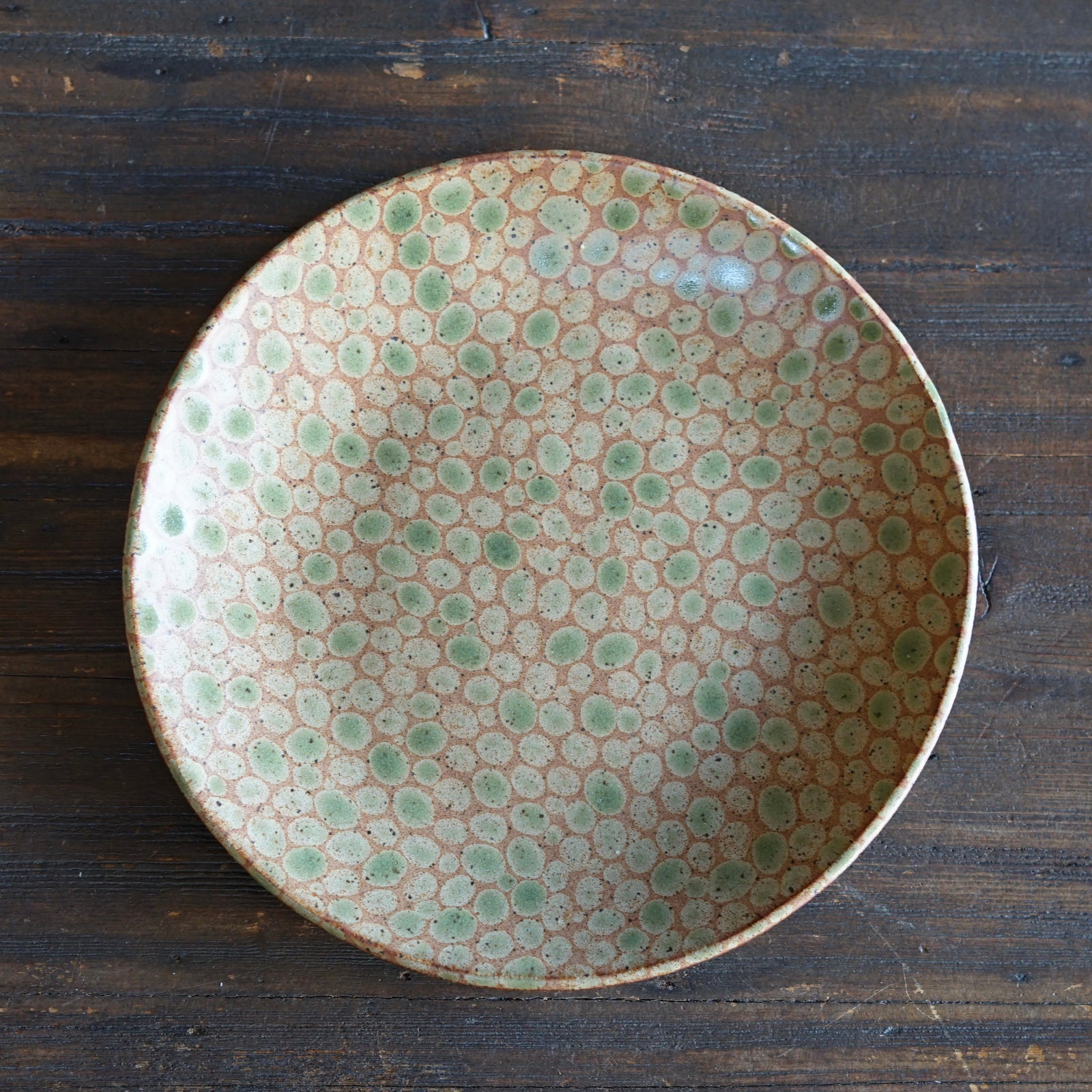 Green Dots Plate #LK890A