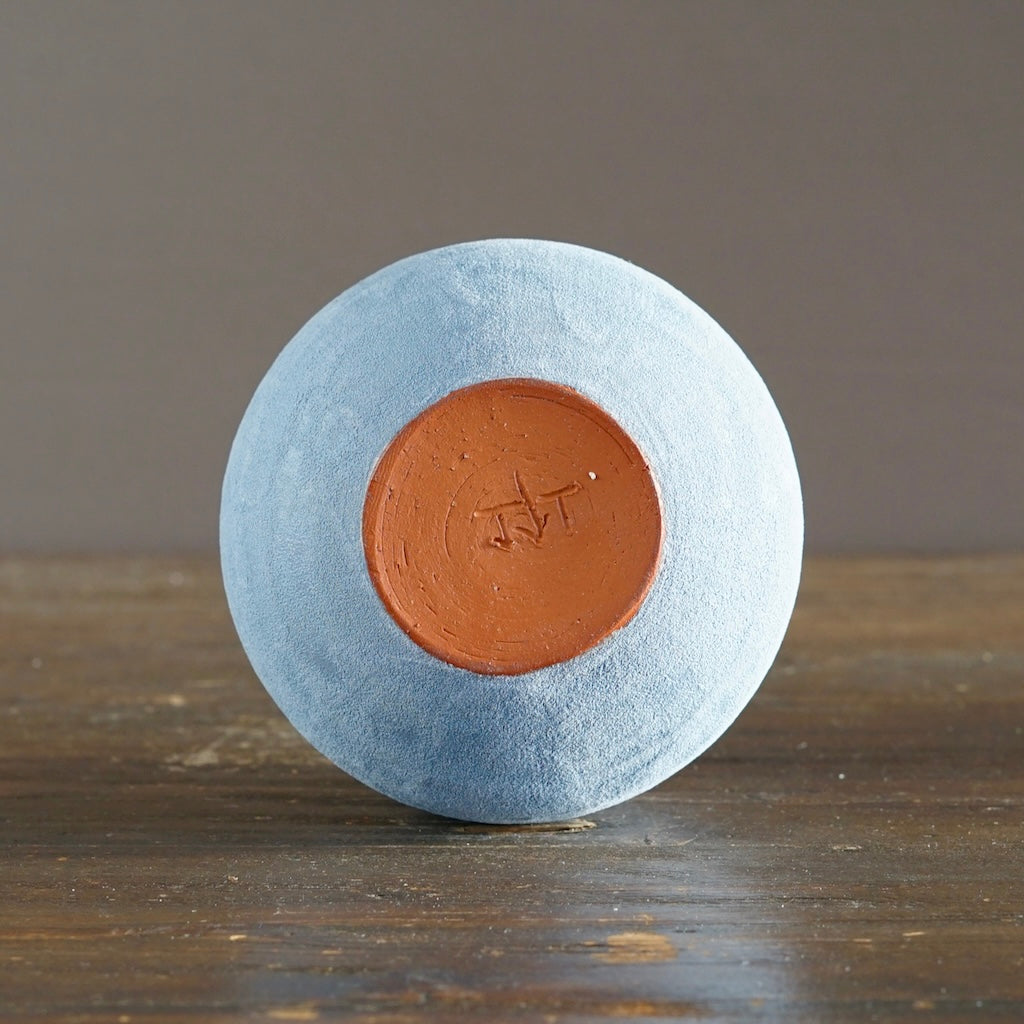 Silver Grey / Red Small Dino Vase #JT435C