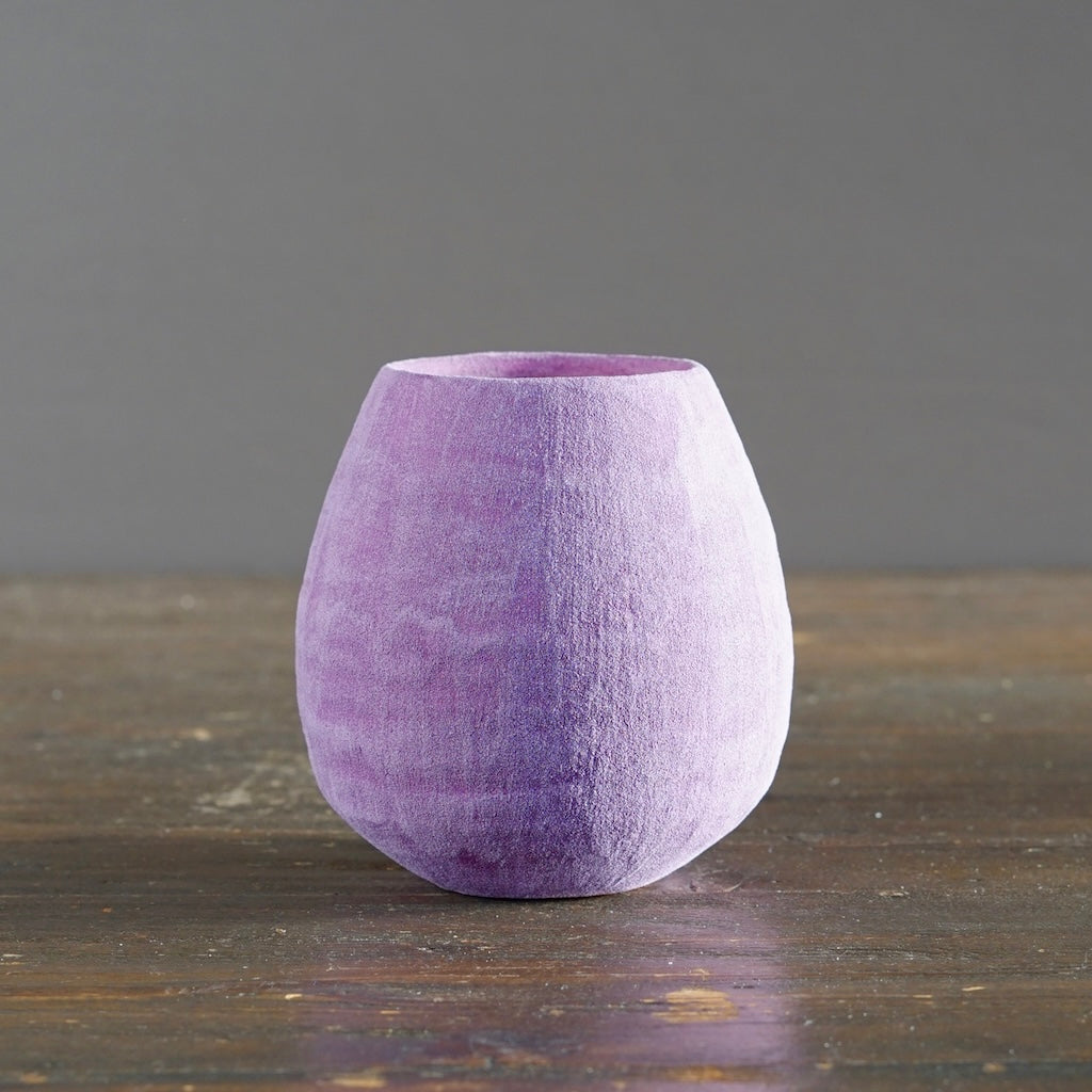 Lavender / Orange Small Dino Vase #JT436