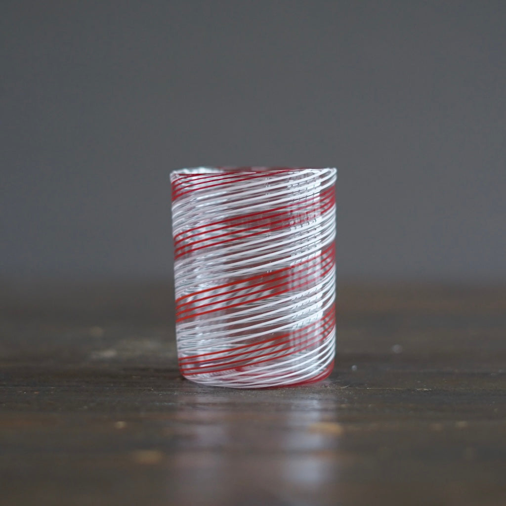 Candy Cane Spiral Glass Tumbler #U12E
