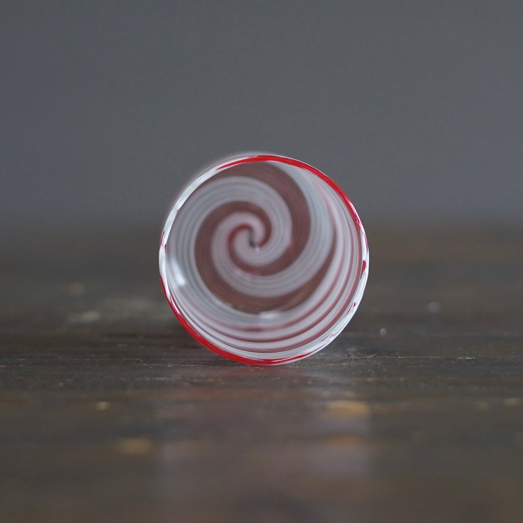 Candy Cane Spiral Glass Tumbler #U12E