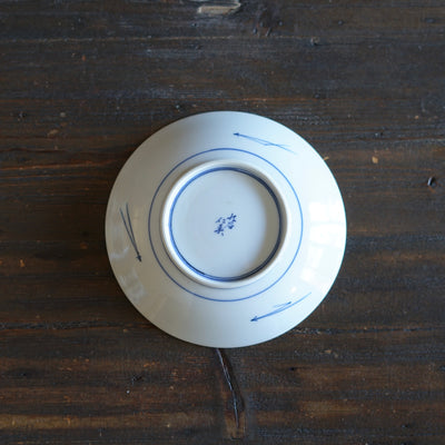 Blue and White Dessert Plate "Issun-bōshi" Folktales #Hi6C