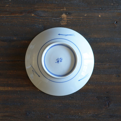 Blue and White Dessert Plate "Tsuru no Ongaeshi" Folktales #Hi5B