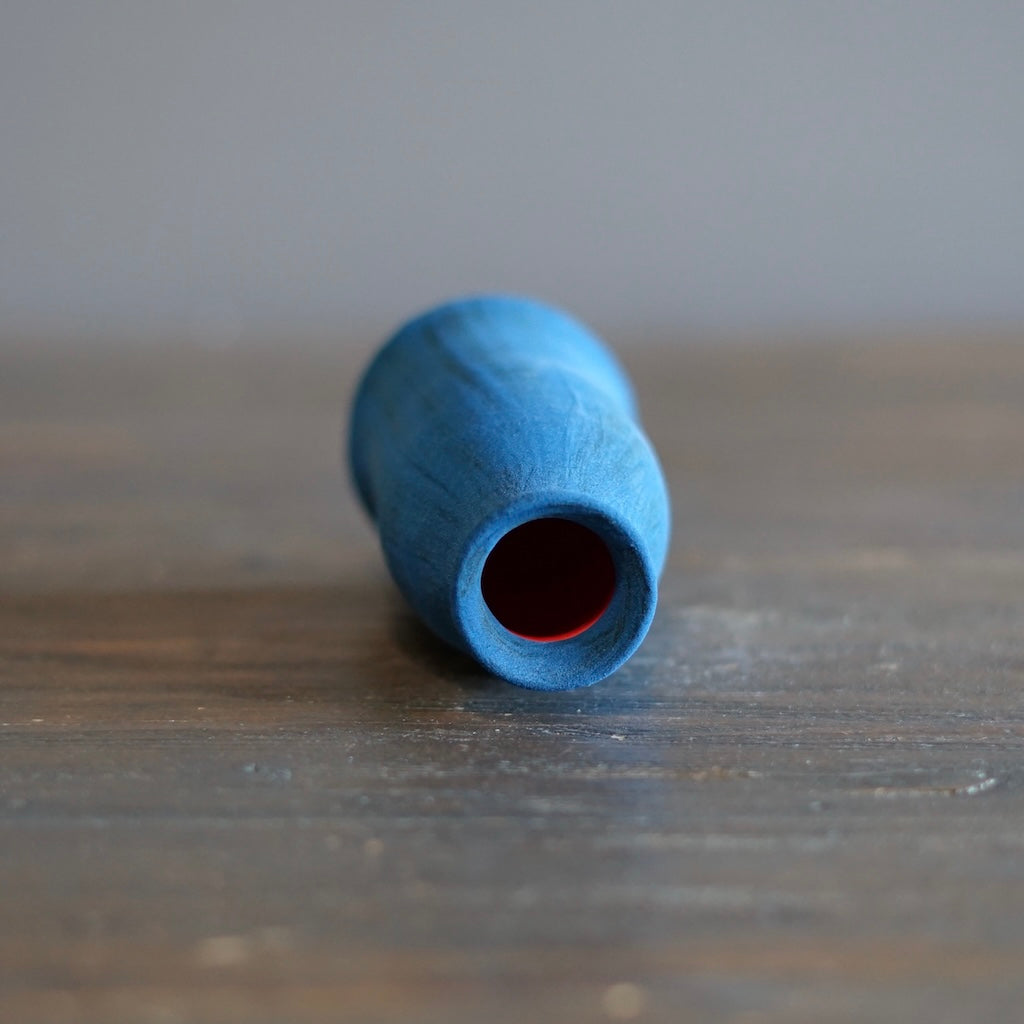 Blue Jean / Red Bottle Vase #JT403B