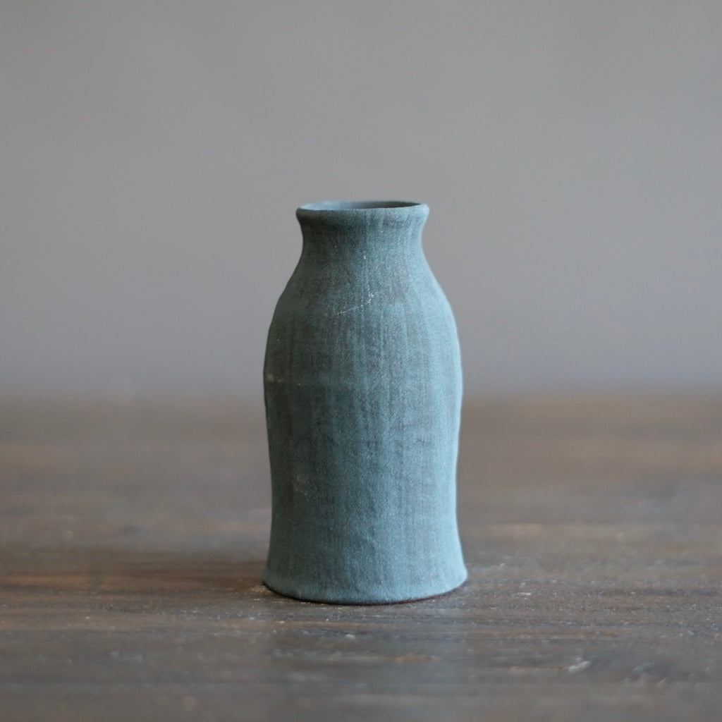 Gray / Red Bottle Vase #JT403C