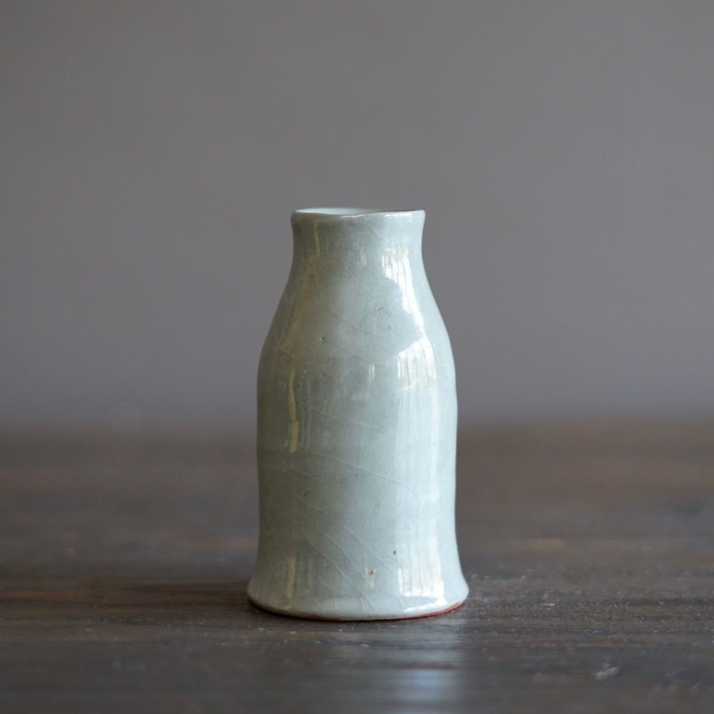 Light Gray / Brown Bottle Vase #JT403D