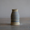 Brown Stripes / Orange Bottle Vase #JT403G