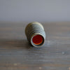 Brown Stripes / Orange Bottle Vase #JT403G