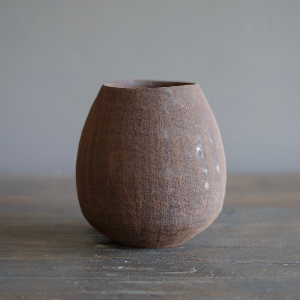 Brown / Orange Dino Vase #JT407A