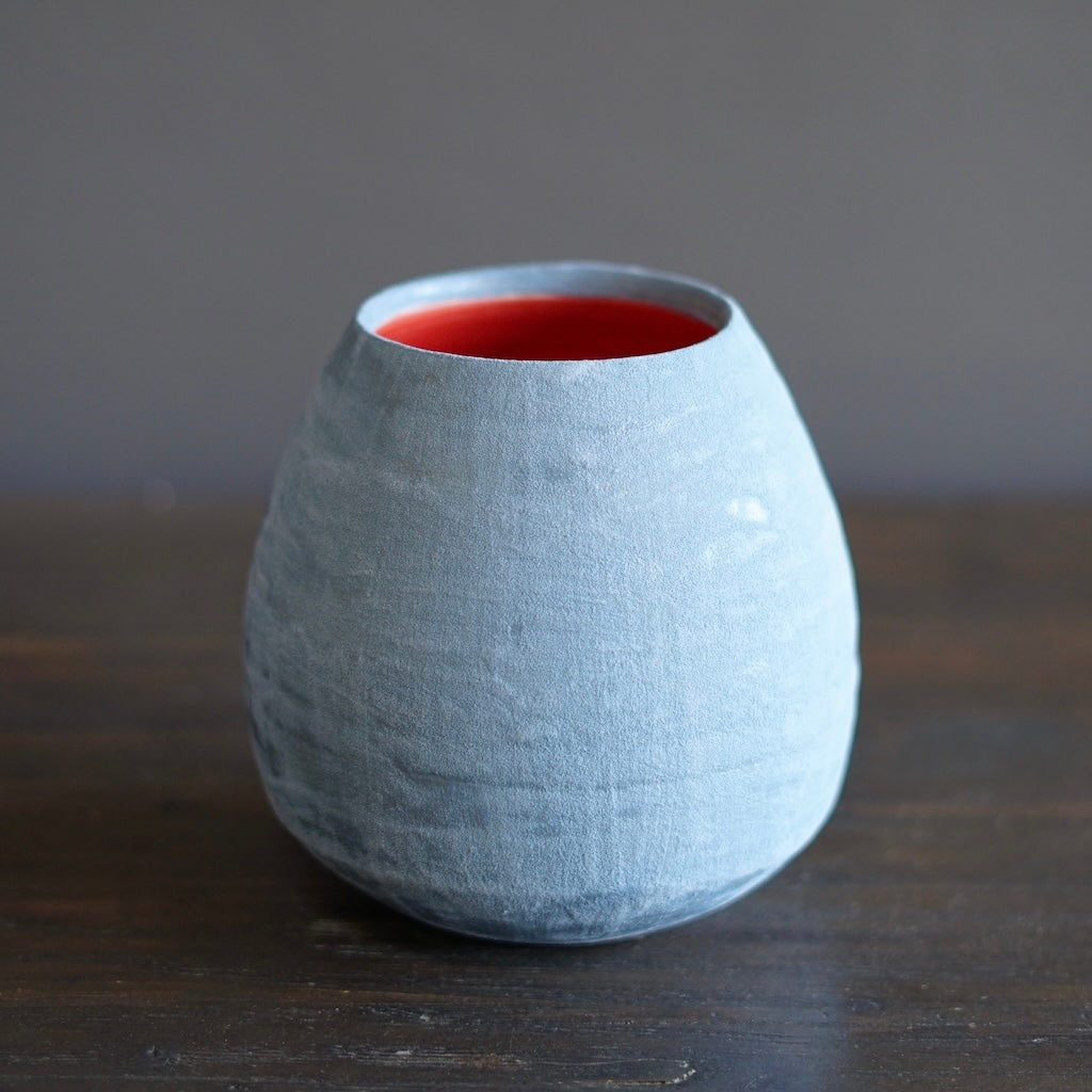 Light Blue / Red Dino Vase #JT407C