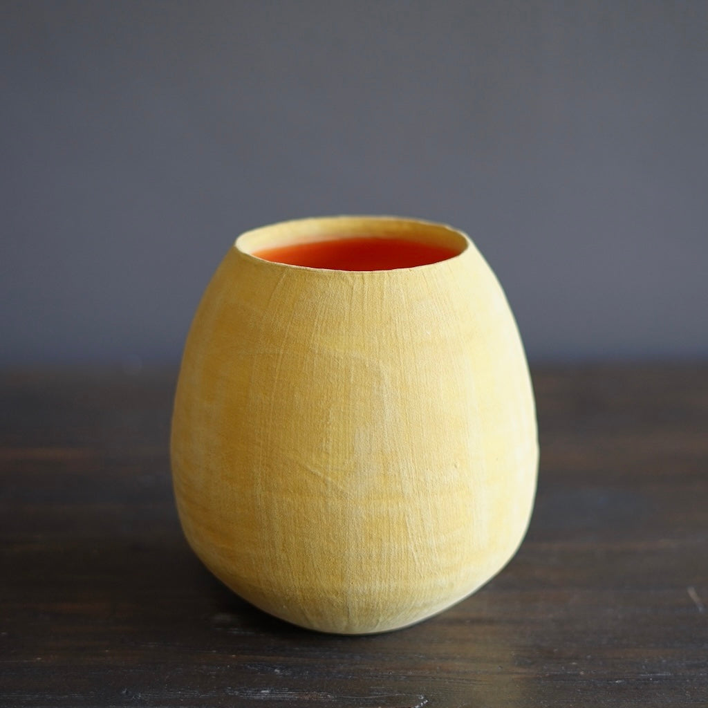 Yellow / Orange Dino Vase #JT407D