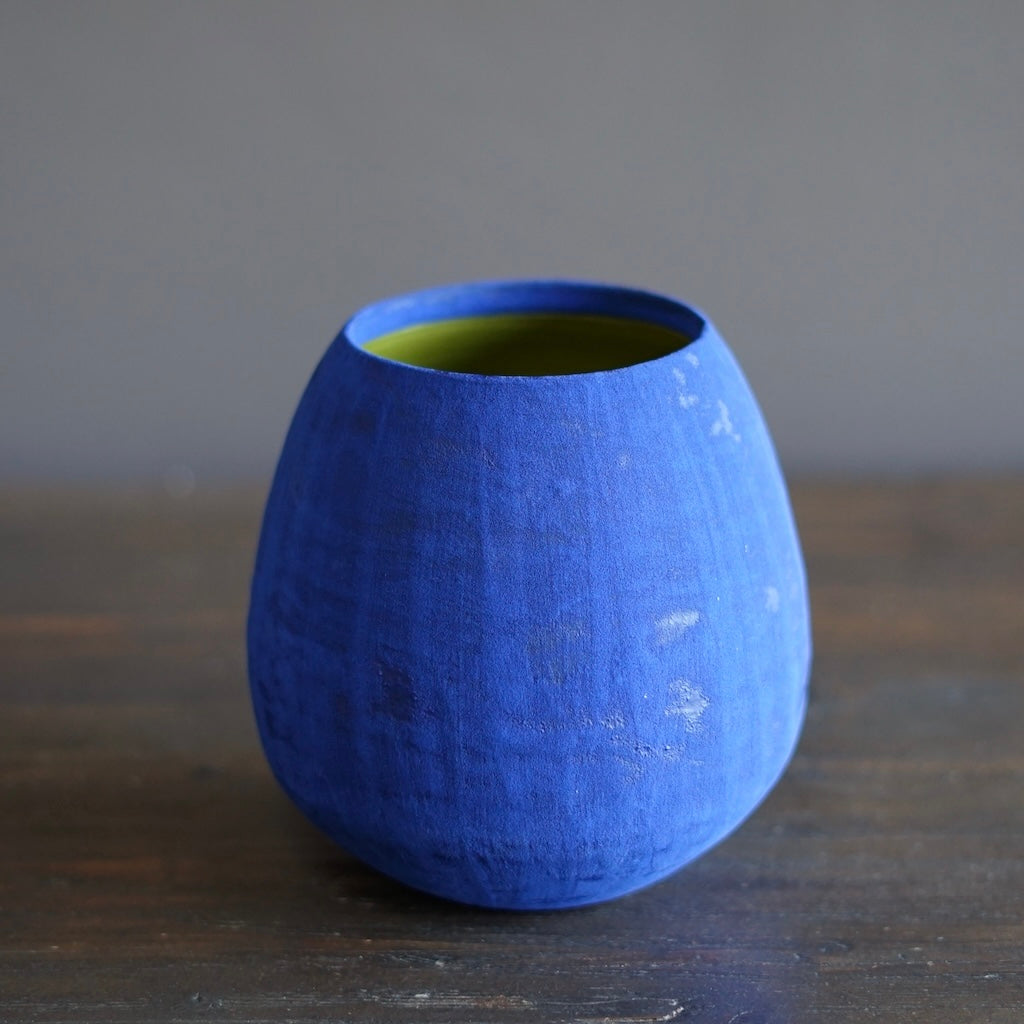 Blue / Green Dino Vase #JT407i