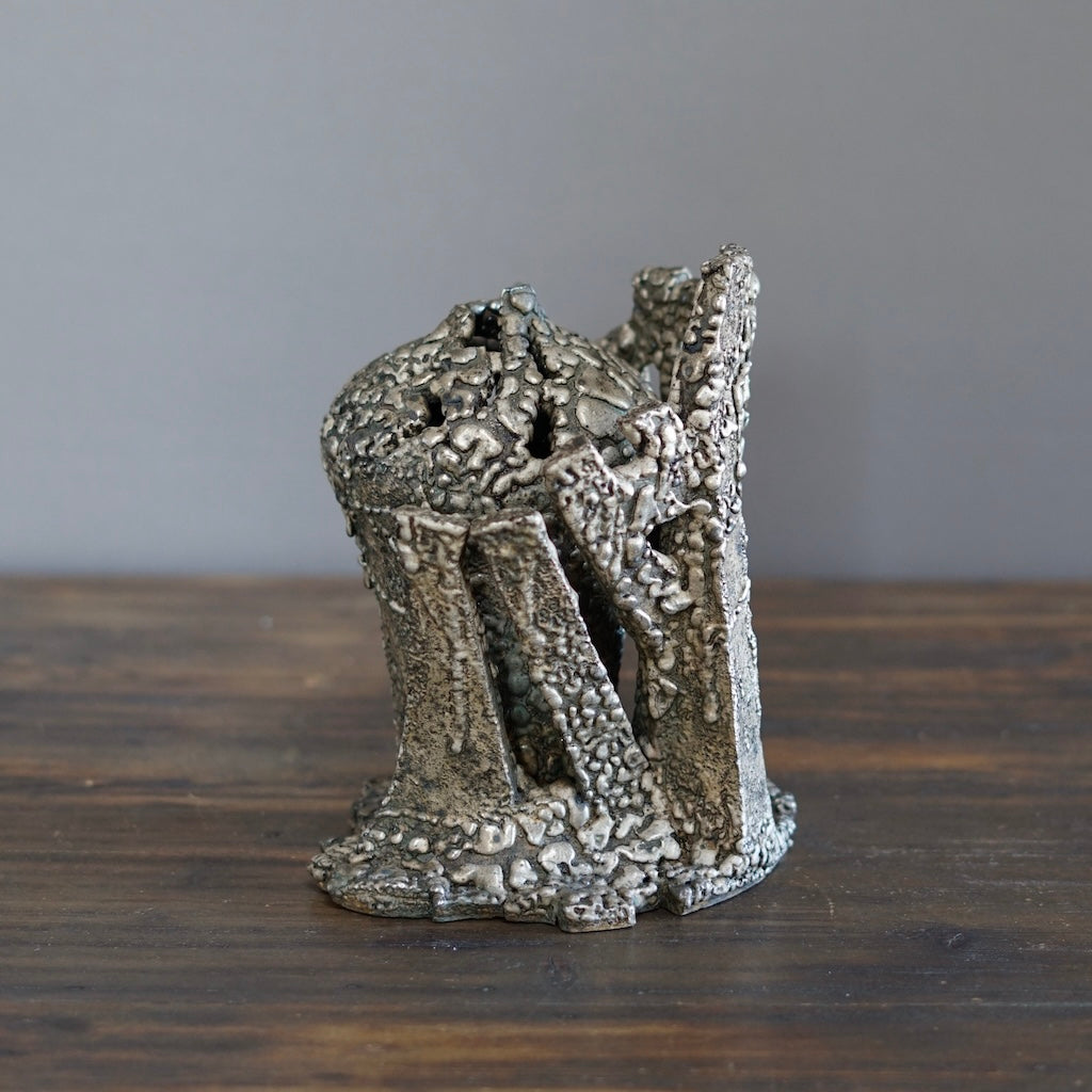 Silver Sculpture Flower Vase #HT429