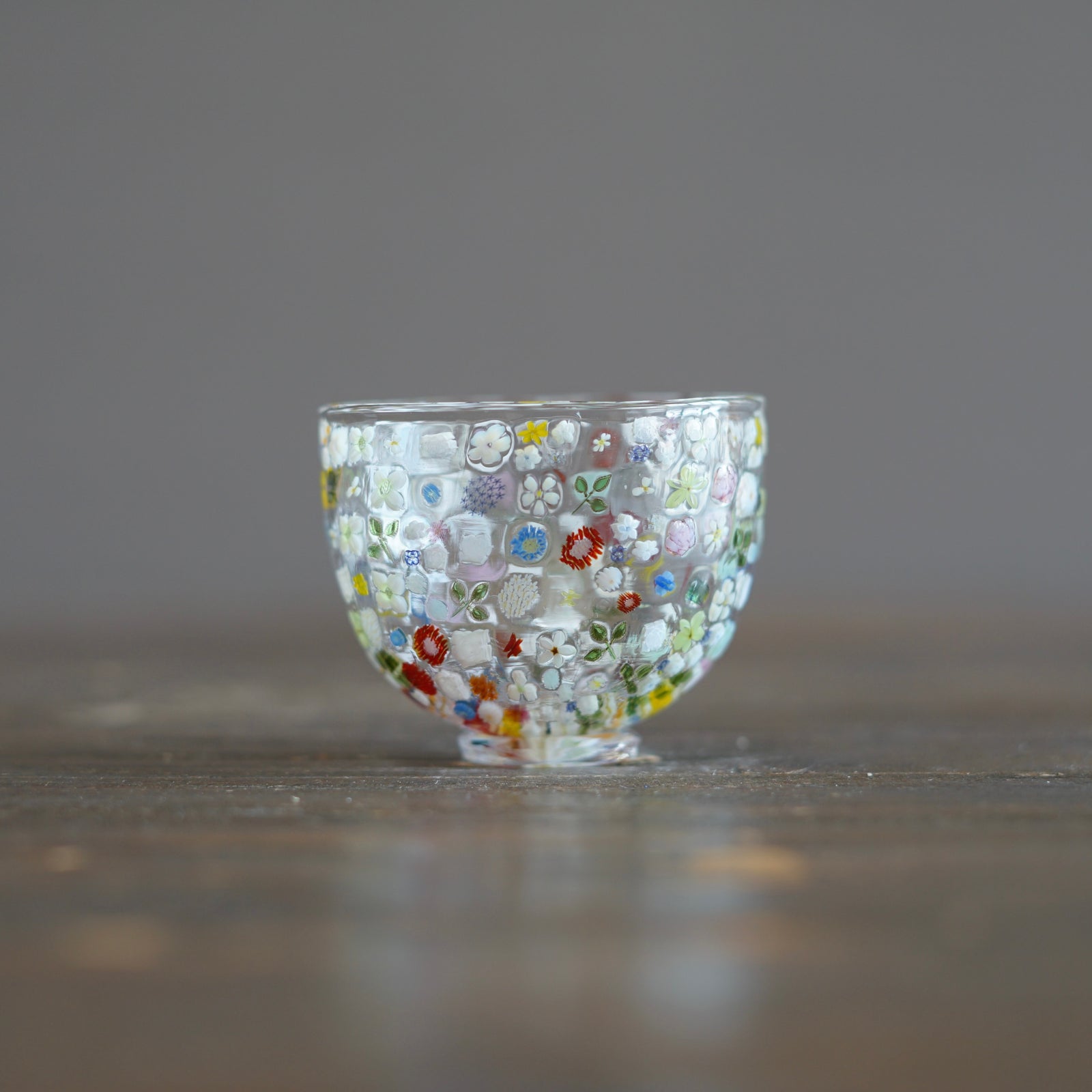 Flower Garden Murrini GUINOMI Sake Cup #F3B