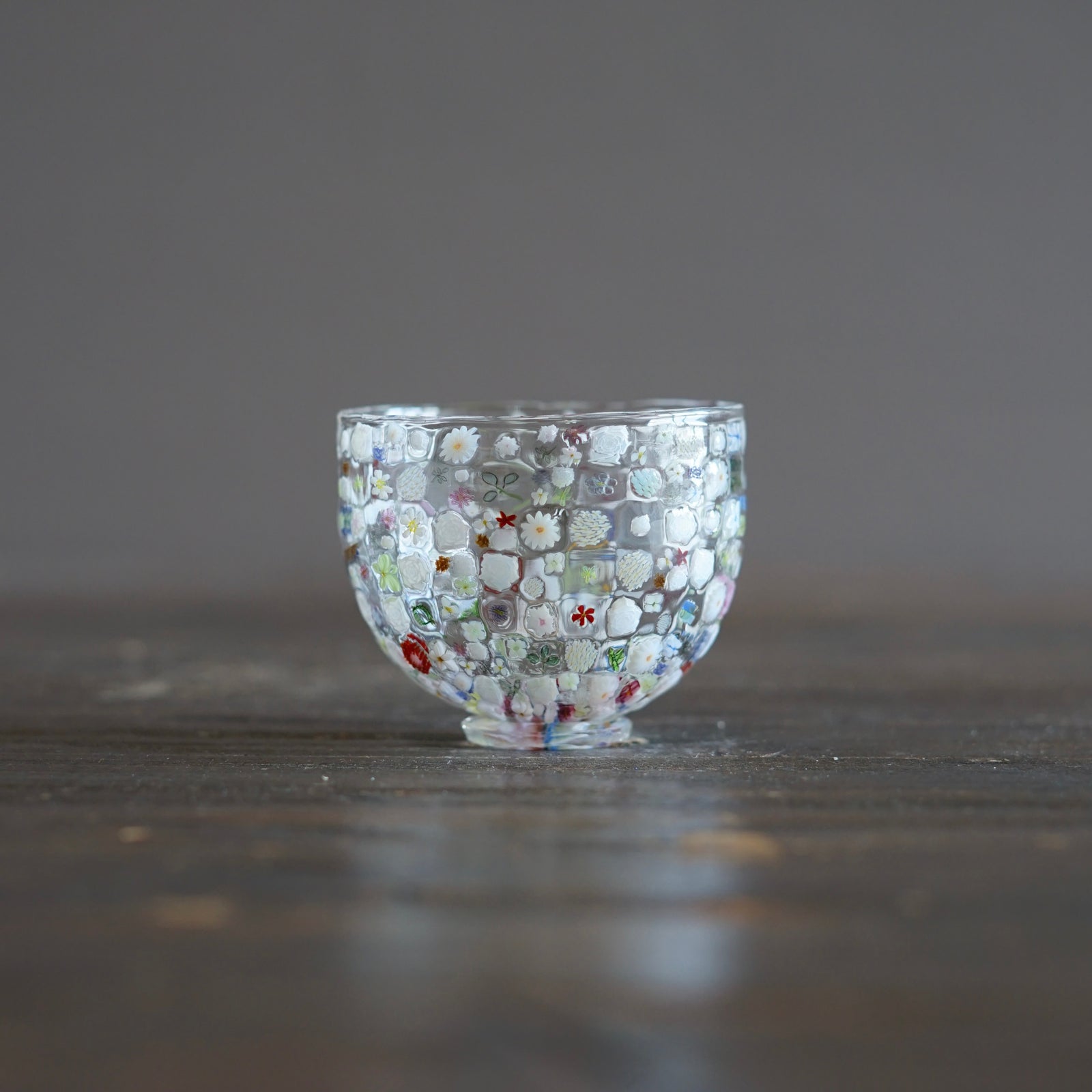 Flower Garden Murrini GUINOMI Sake Cup #F3C