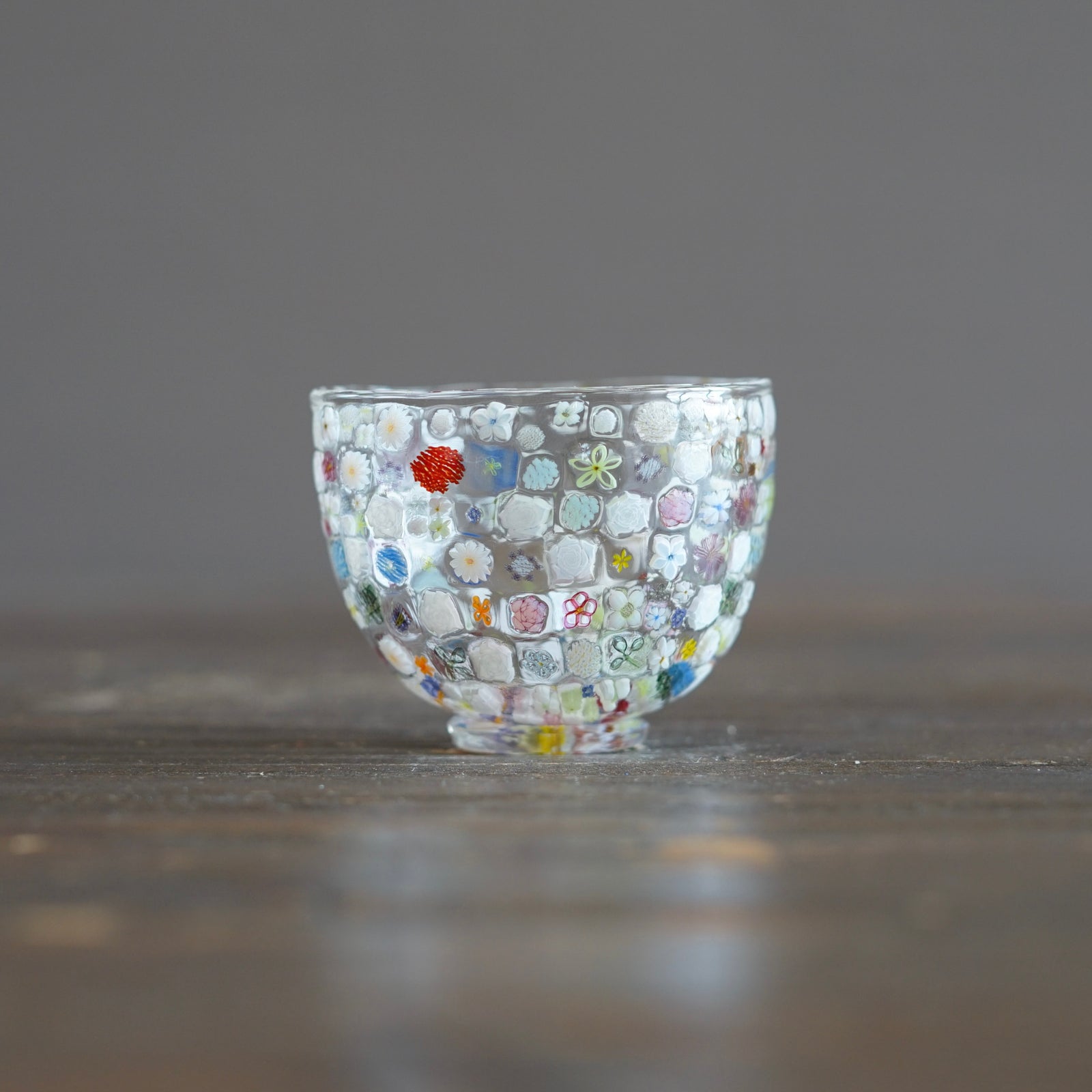 Flower Garden Murrini GUINOMI Sake Cup #F3D