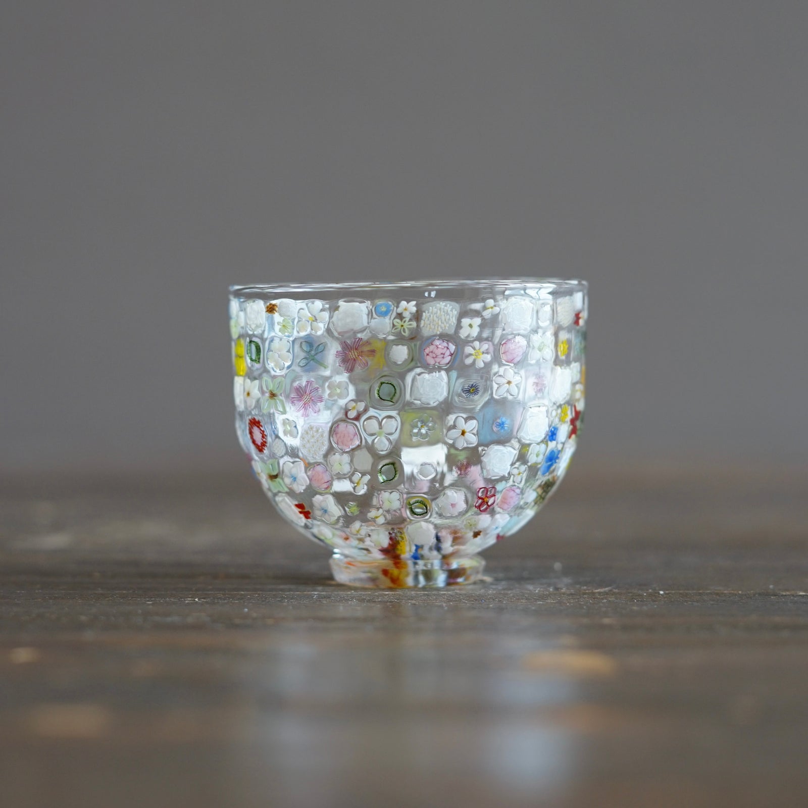 Flower Garden Murrini GUINOMI Sake Cup #F3E