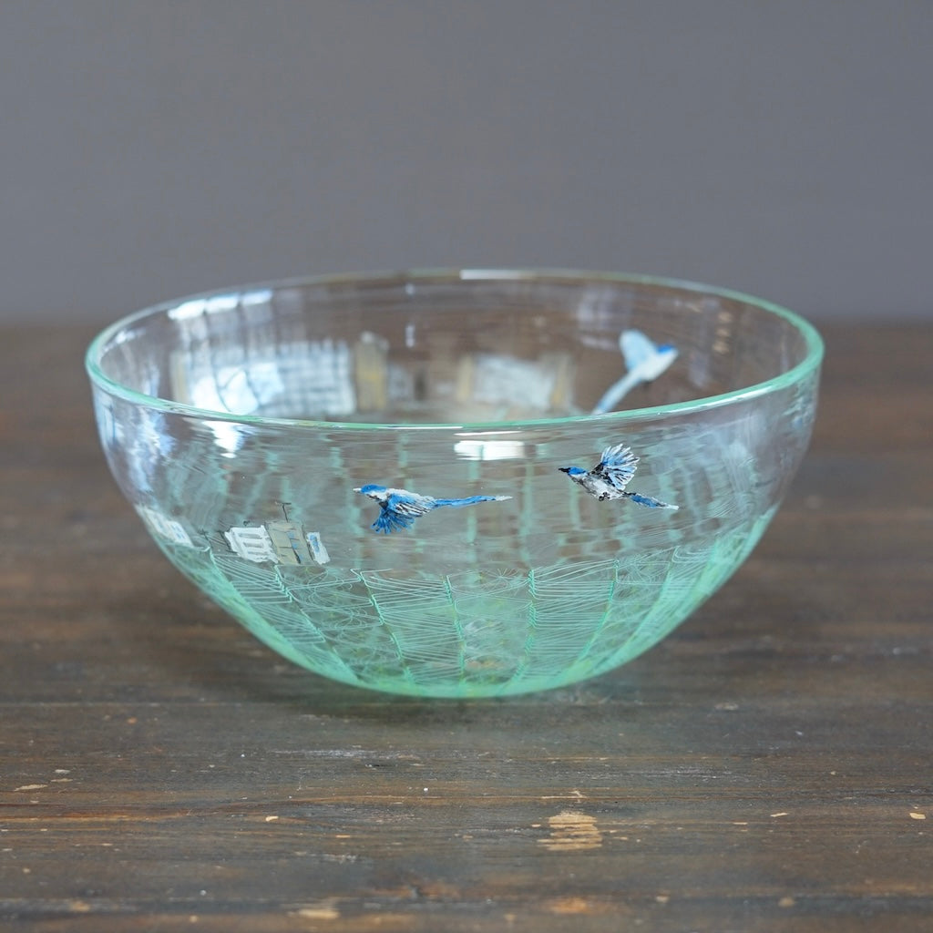 Flying Magpies Large Lace Bowl #U16