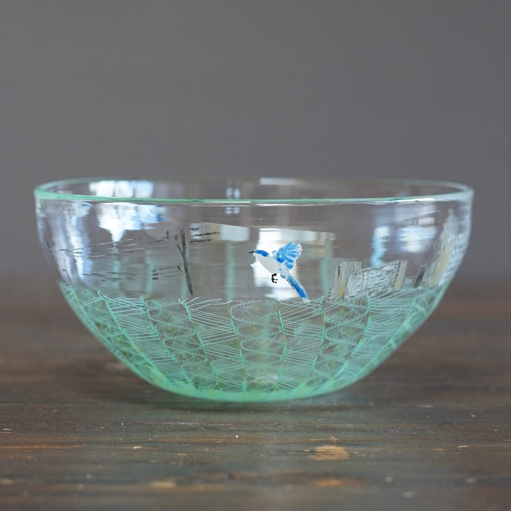 Flying Magpies Large Lace Bowl #U16
