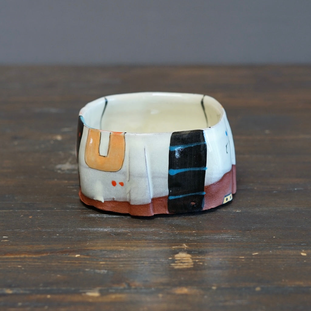 "Schematics" Square Bowl #BC95A