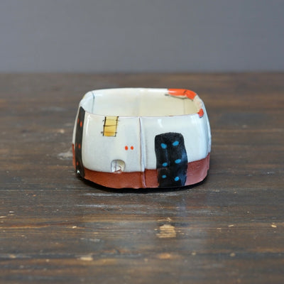 "Schematics" Square Bowl #BC95E