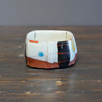 "Schematics" Square Bowl #BC95E