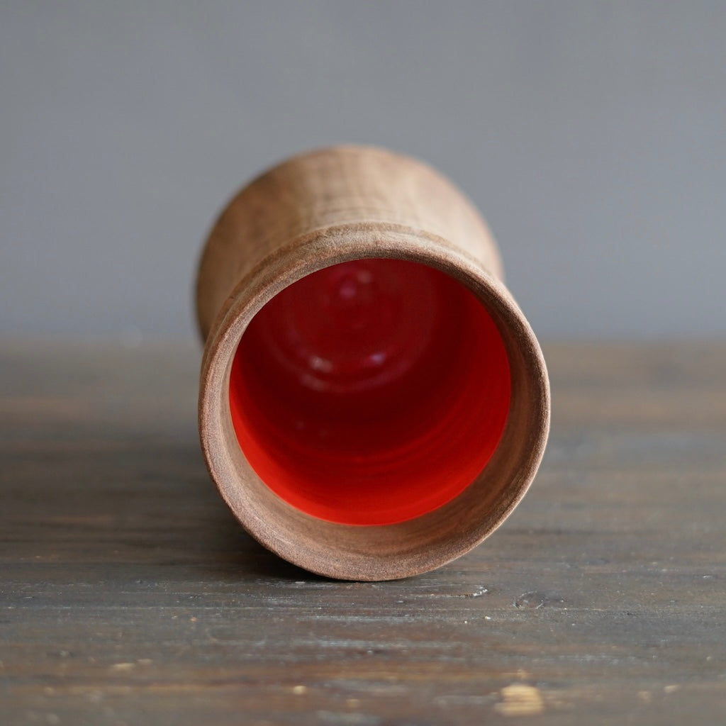 Brown / Red Column Vase #JT495